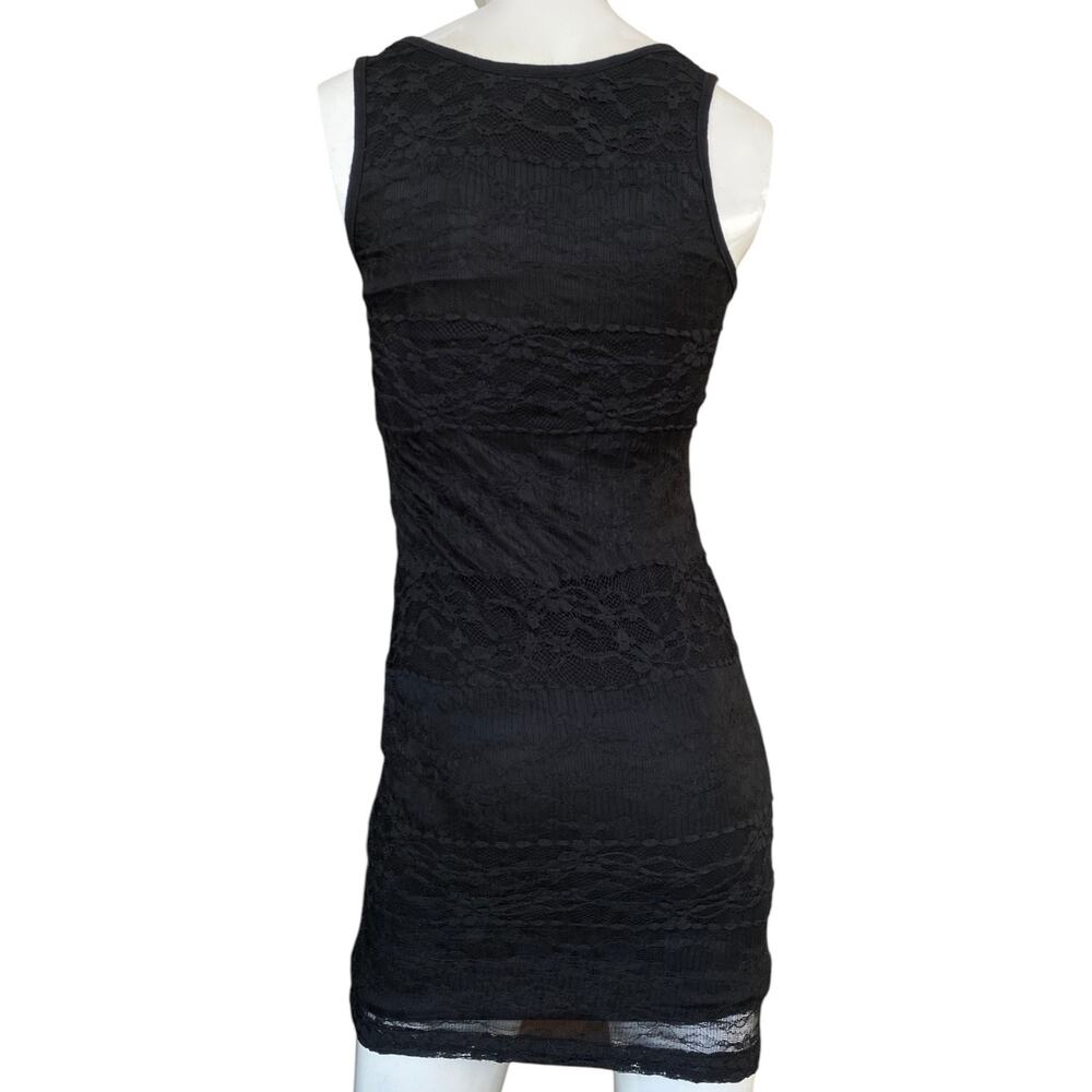 Forever 21 Black Lace Mini Dress Small - Picture 2 of 5